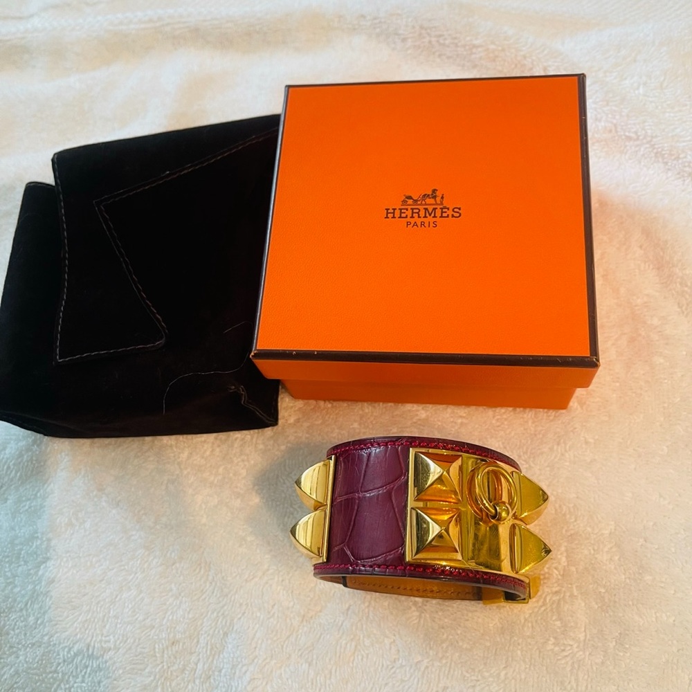 Aut hermes cdc alligator bracelet size small